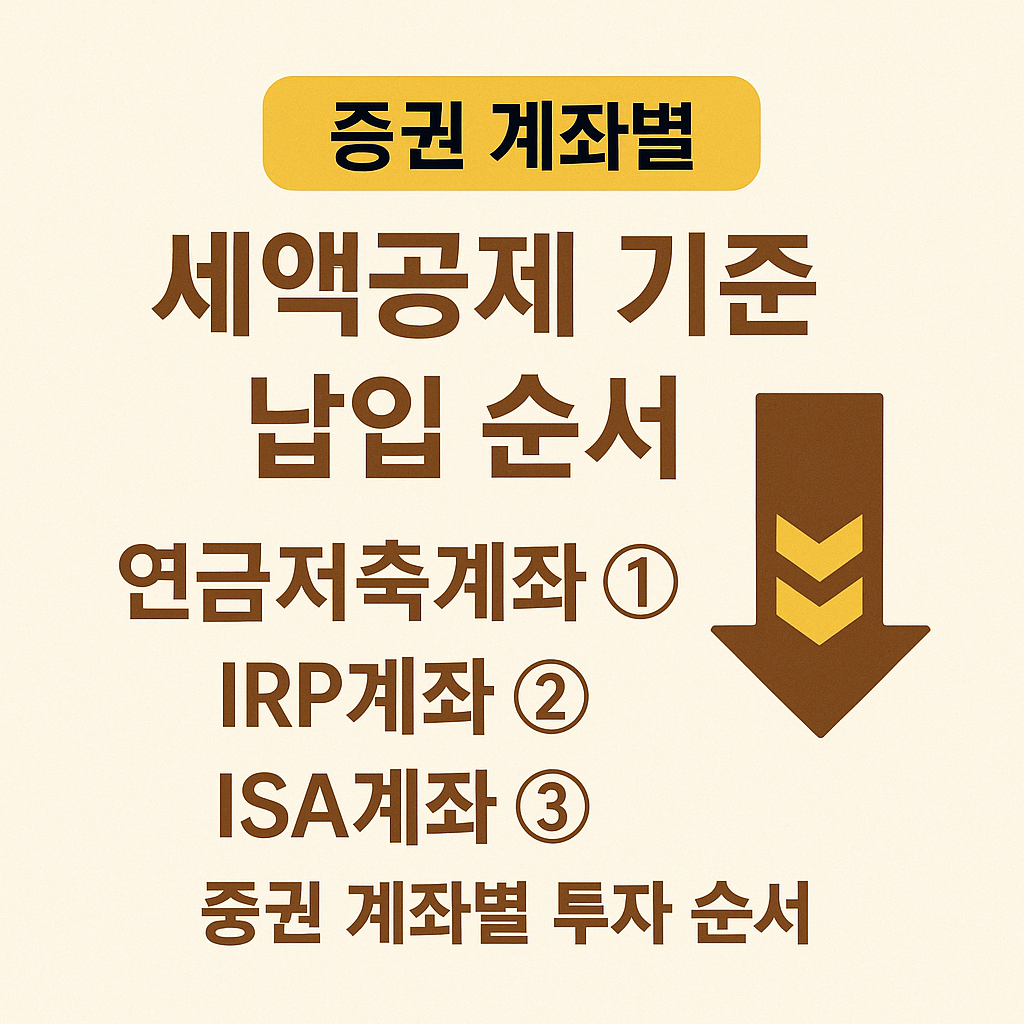 세액공제별 납입 순서